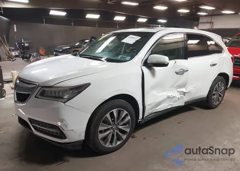 2016 Acura Mdx Technology Acurawatch Plus Packages/Technology Package from USA, damaged, VIN 5FRYD4H48GB016995